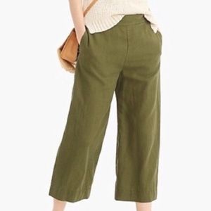J. Crew Point Sur Seaside Linen Wide Leg Pant